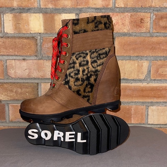 NWT Sorel Waterproof Lexie Wedge Boots in Leopard - Picture 7 of 7